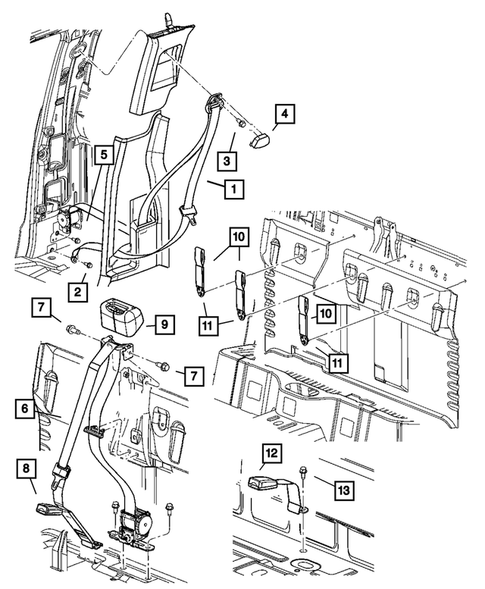Seat Belts for 2009 Dodge Dakota #2