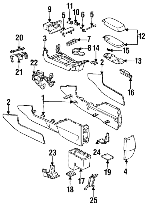 Center Console for 1995 Mercury Sable #0