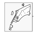 T2H19725 - Body: Inner Quarter Panel for Jaguar: XF Image