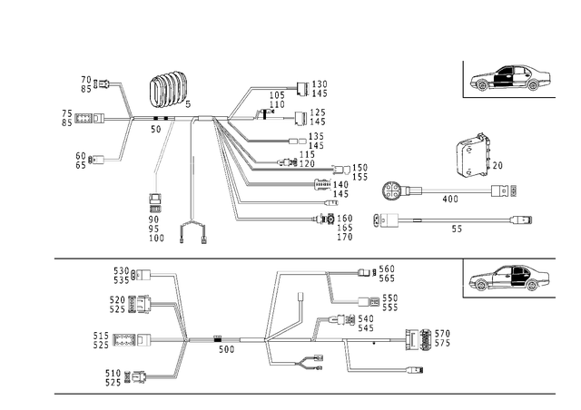2105404633 - Electrical System: Wiring Harness for Mercedes-Benz Image image