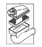 XR828717 - : Air Cleaner Assembly for Jaguar: S-Type Image