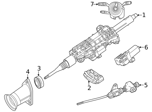 Steering Column Assembly for 2022 Mercedes-Benz GLE 450 SUV #0