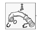 2602000400 - Air &amp; Fuel Delivery: Turbocharger Inlet Hose for Mercedes-Benz Image