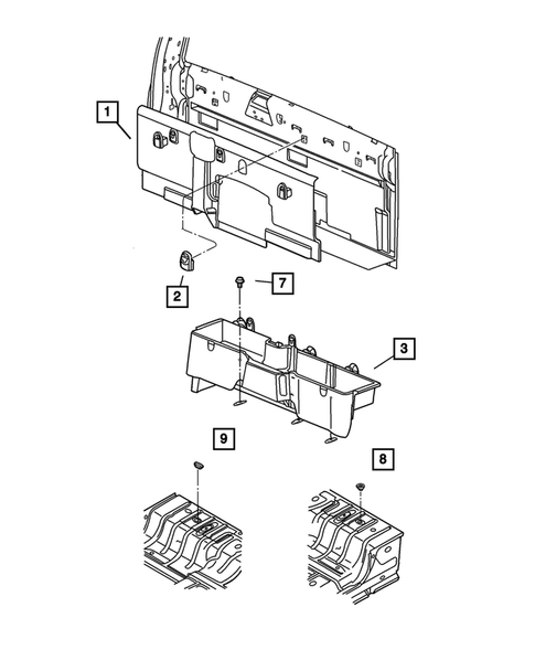 Rear Storage Compartment for 2006 Dodge Ram 2500 #0