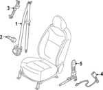 88810DW500WK - : Belt &amp; Retractor for Kia: Sportage Image