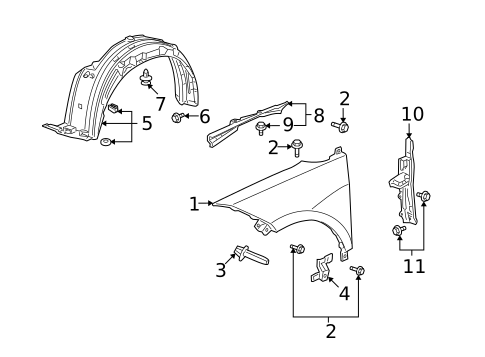 Fender & Components for 2009 Acura RDX #0