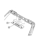 XB97XDVAB - Interior Trim: Front Header Molding for Chrysler: PT Cruiser Image