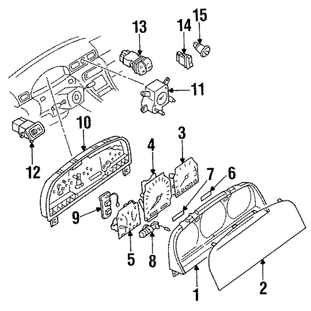 2489510Y10 - Body: Signal Lens for INFINITI: J30 Image