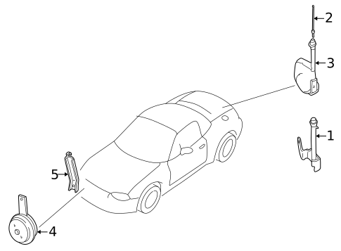 Antenna & Radio for 2001 Mazda Miata #0