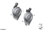 61338497395 - Vehicle Electrical System: Horn, Low Pitch for BMW Image