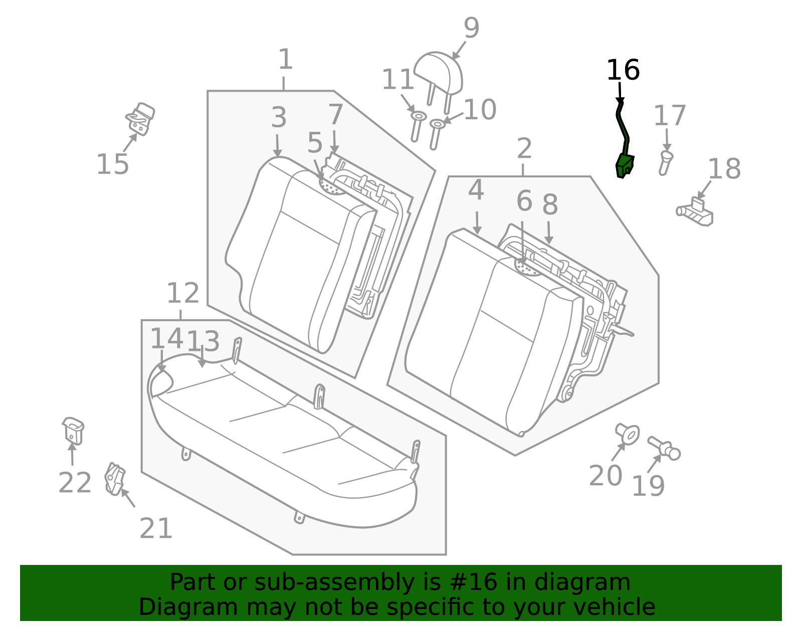 2005-2011 Chevrolet Aveo Latch Asm R Seat 96433031 | TascaParts.com