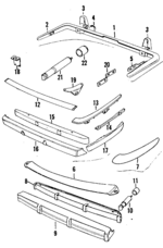 BEC12648 - : Face Bar Side Extension for Jaguar: Vanden Plas, XJ6 Image