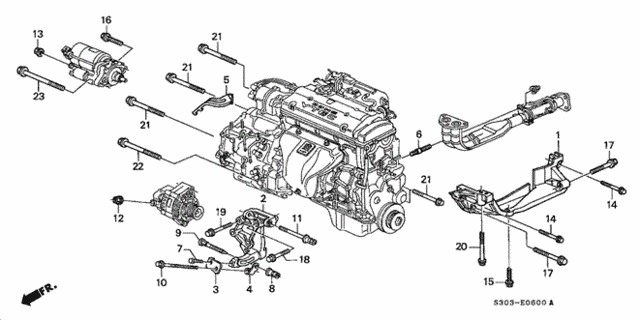 Alternator Bracket for 2000 Honda Prelude #0