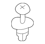 51218205295 - Body: Cowl Grille Rivet for BMW: 525i, 528i, 530i, 540i, M5 Image