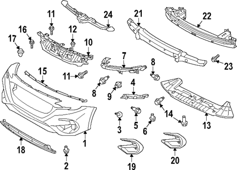 Bumper & Components - Front for 2024 Subaru Legacy #0