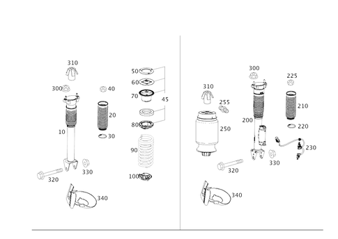 Rear Suspension Strut and Suspension Strut Mount for 2017 Mercedes-Benz GLE63 AMG S #0