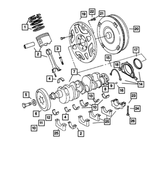 68102977AB - Engine 5.7L Eight Cylinder: Crankshaft Bearing Package for Mopar Image