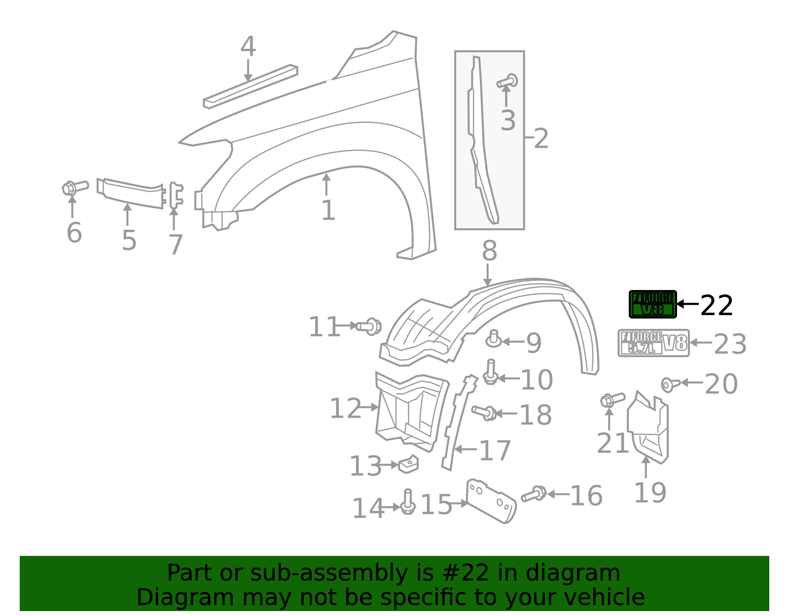 Fender Emblem 75472-34030 | Toyota Parts Center