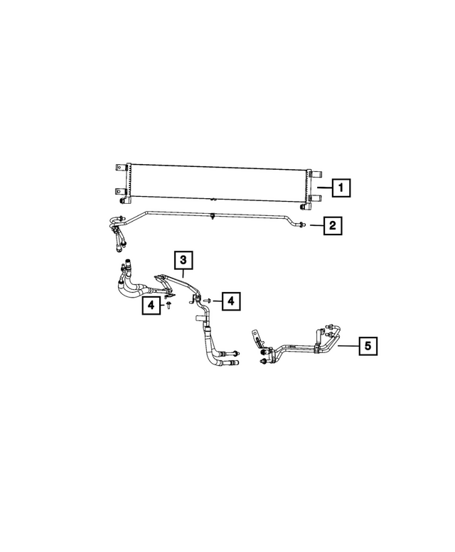 68591749AA - Cooling: Oil Cooler Pressure And Return Hose And Tube for Mopar Image