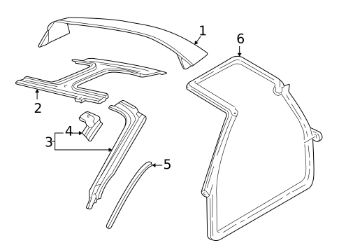 Roof & Components for 1993 Chevrolet Camaro #1