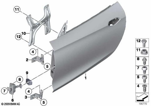 Door, Front for 2012 BMW Z4 28i #0