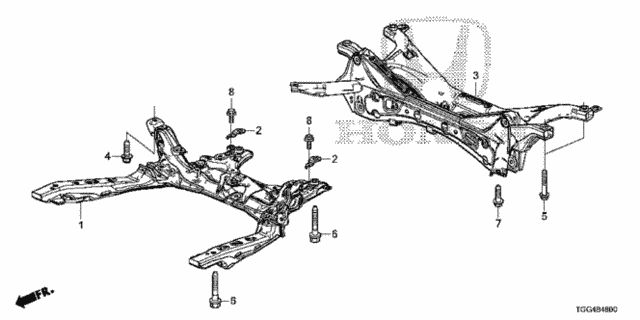 Front Sub Frame - Rear Beam for 2020 Honda Civic #0