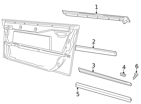 Exterior Trim - Front Door for 1997 Audi A4 #0