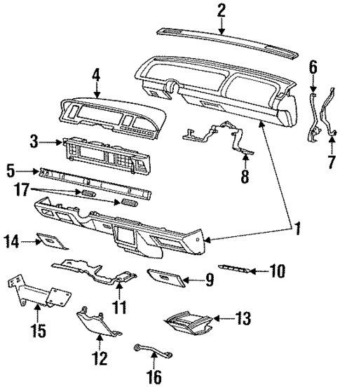 Instrument Panel for 1992 Oldsmobile 88 #0
