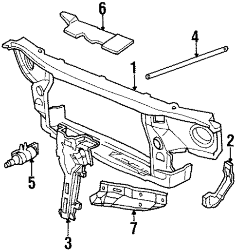 Radiator Support for 1992 Cadillac Eldorado #0
