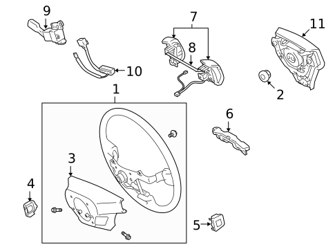 Steering Wheel & Trim for 2009 Lexus GS450h #0