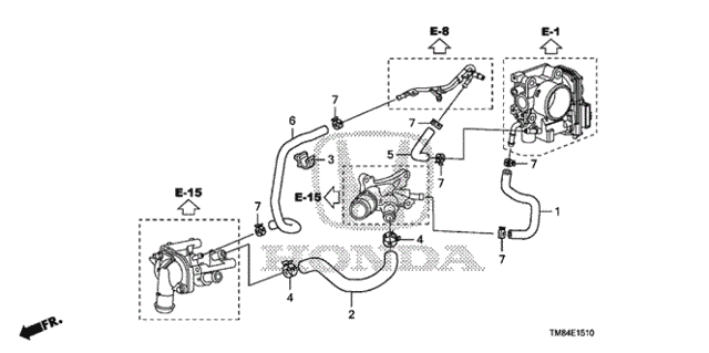 Water Hose for 2013 Honda Insight #0