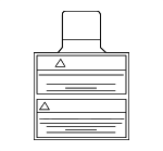 98590JA00A - Body: Air Bag Label for Nissan: Altima, Armada, Frontier, Kicks, Kicks Play, LEAF, Maxima, Murano, Pathfinder, Quest, Rogue, Sentra, TITAN, Versa, Versa Note, Xterra Image