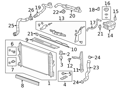 Radiator & Components for 2019 Chevrolet Silverado 1500 #44