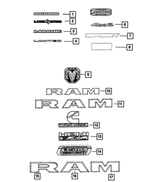 68363040AB - Exterior Ornamentation: Nameplate for Ram: 2500, 3500 Image