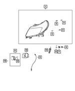 68516022AB - Electrical: Headlamp, Right for Mopar Image