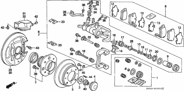 Rear Brake (Disk) for 1995 Honda Accord #0