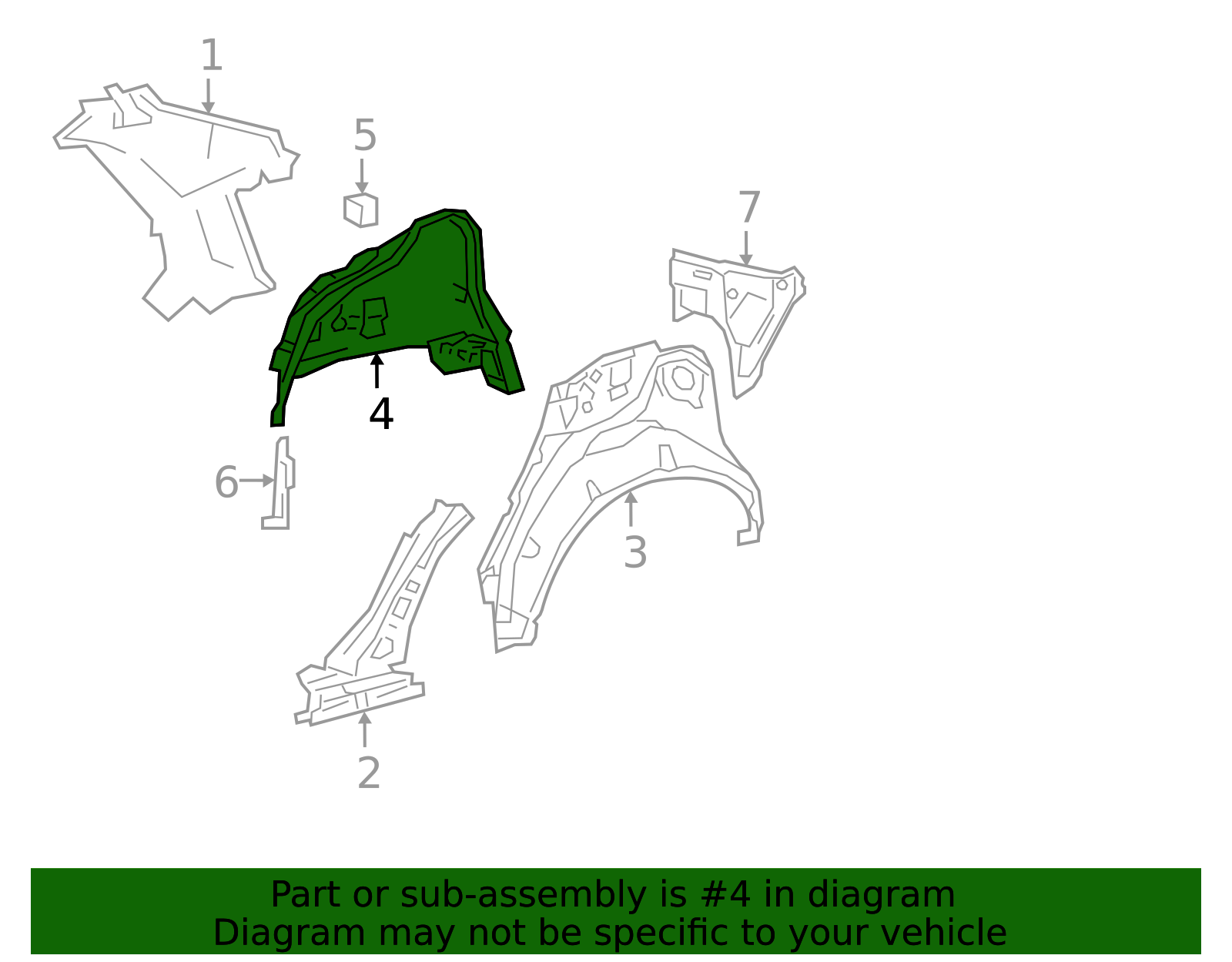 61608-07050 - Wheel Housing Side Panel 2019-2022 Toyota Avalon | Longo ...