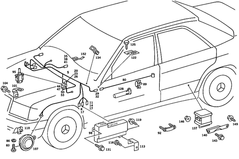 Antitheft Alarm System for 1988 Mercedes-Benz 190E #0