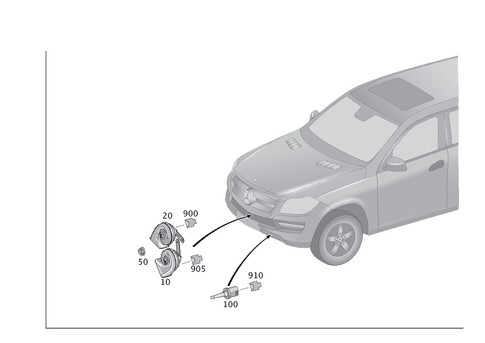Horn and Outside Temperature Display for 2018 Mercedes-Benz GLS450 #0
