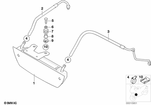 Oil Cooler for 1996 BMW-Motorrad R 1100 R #1