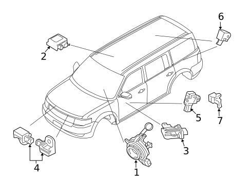 Air Bag Components for 2013 Lincoln MKT #1