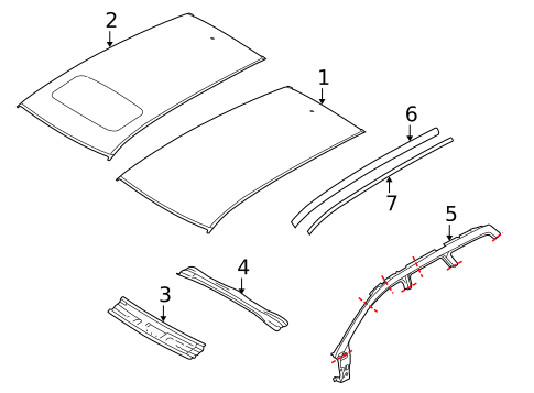 Roof & Components for 2007 Volvo V50 #0