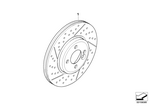 34116777826 - Retrofitting / Conversion / Accessories: Brake Disc Ventilated, Perforated for Mini Image