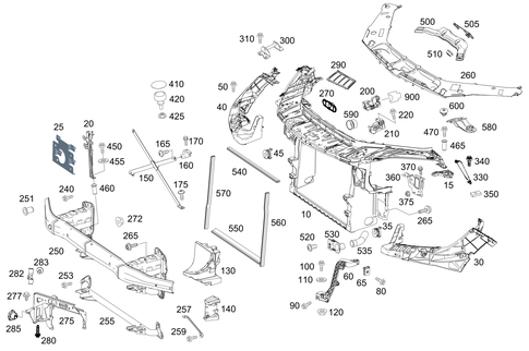 Front Reinforcement and Radiator Support for 2014 Mercedes-Benz ML63 AMG #0