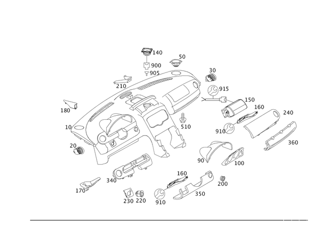 1995400058 - : Light Switch for Mercedes-Benz Image