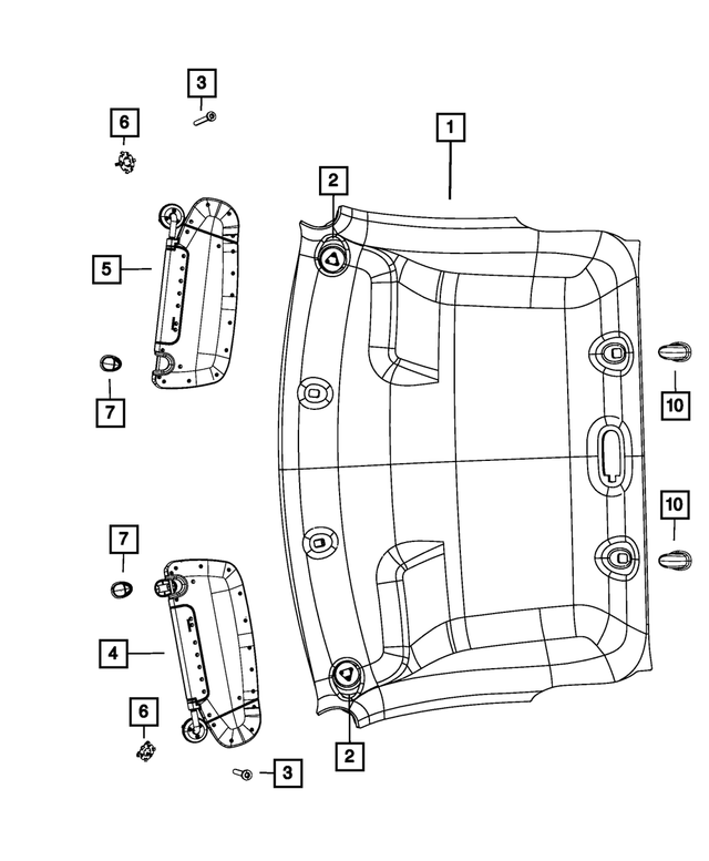 6KB82BD1AB - Interior Trim: Headliner for Mopar Image image