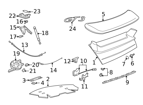 Exterior Trim - Engine Lid for 2005 Porsche 911 #1
