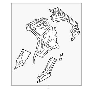 EJ7Z7810128A - : Inner Quarter Panel for Lincoln: MKC Image