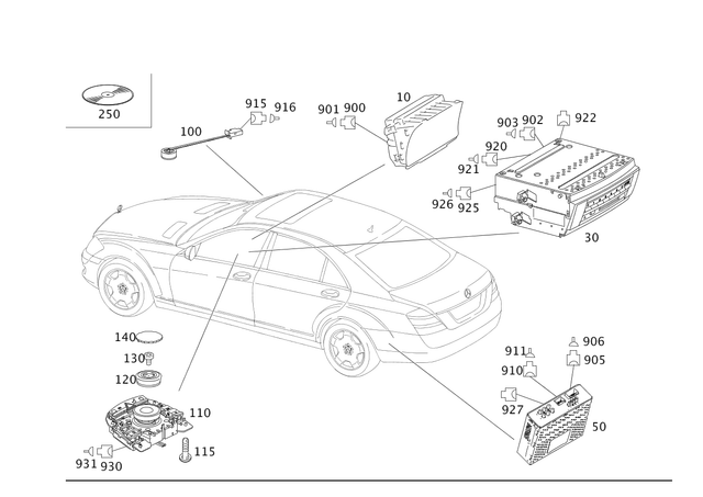 2218704489 - Electrical System: Screen for Mercedes-Benz: 250, 300S, CL550, CL600, CL63 AMG, CL65 AMG, S350, S400, S500, S550, S600, S63 AMG Image image