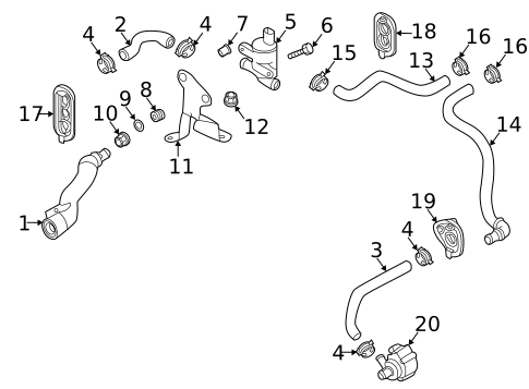 Hoses & Lines for 2018 Audi A5 Sportback #1